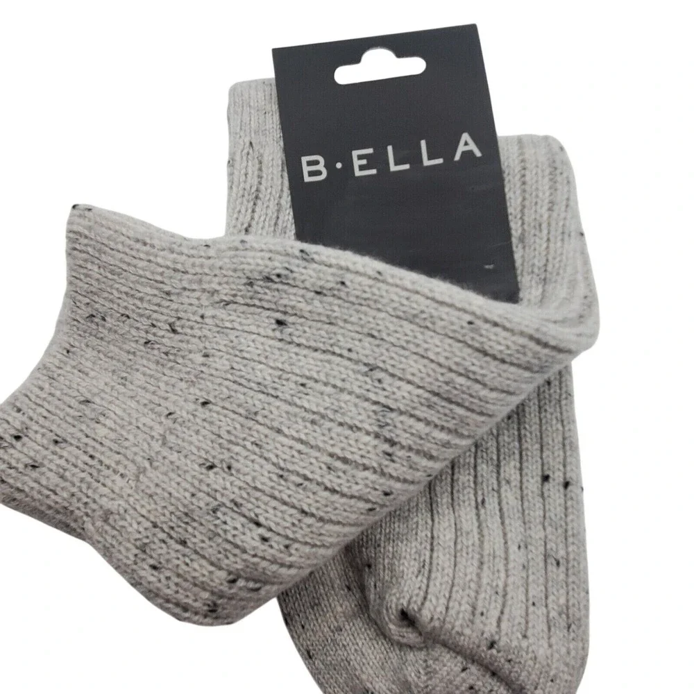 Cashmere Slouchy Crew Socks Medium Gray B.Ella Crew Grey Layla Warm Cozy Ribbed